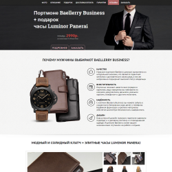 Портмоне Baellerry Business+подарок часы